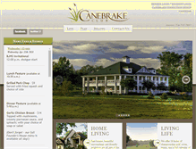 Tablet Screenshot of canebrakeclub.com